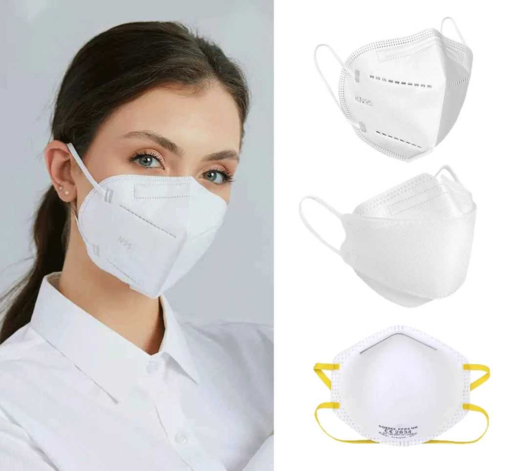 Disposable 5-Ply 95%-99% High Filtration Earloop/Headloop Nonwoven FFP2 KN95 N95 Medical Surgical Protective Face/Facial Mask