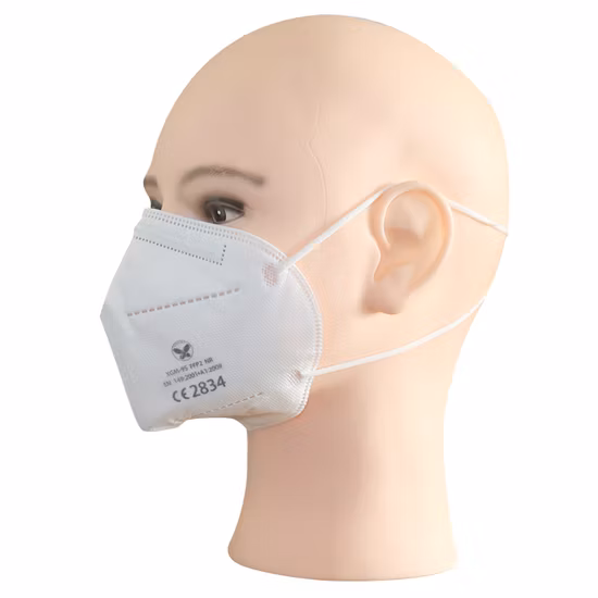 Máscara facial dobrável à prova de poeira KN95 FFP2 FFP3 para atacado
