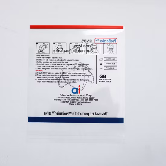 Máscara Cup-Shape Protect Against Xxxxx-19 N95 KN95 com Válvula Cubrebocas Uso Único Quatro Camadas de Máscara de Proteção